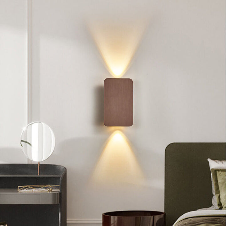 Nordic Minimalistischer Aluminium Rechteckiger Flachbildschirm 2-Licht LED Wandleuchte 