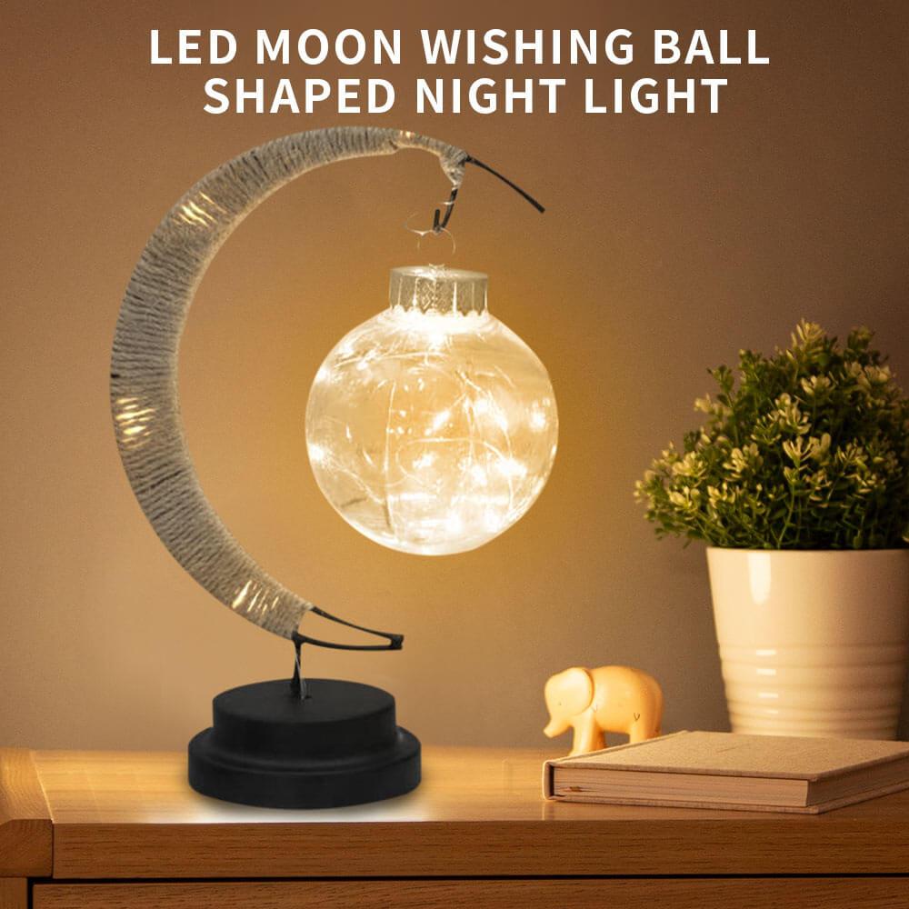 Wunschball Mond LED Nachtlicht Dekoration Tischlampe 