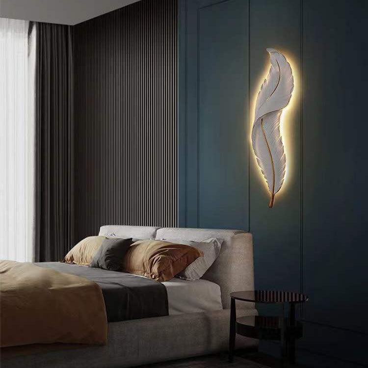 Modern Creative Feather LED Wall Sconce Lamp