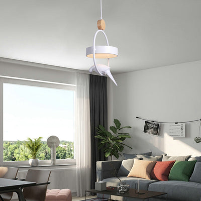 Nordic Creative Bird Ring 1-Light LED Pendant Light