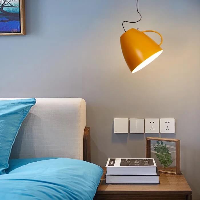 Modern Macaron Cup Shaped 1-Light Pendant Light