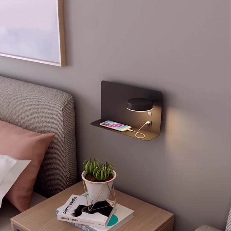 Modern Iron Square LED USB Rechargeable Wall Sconce Lamp