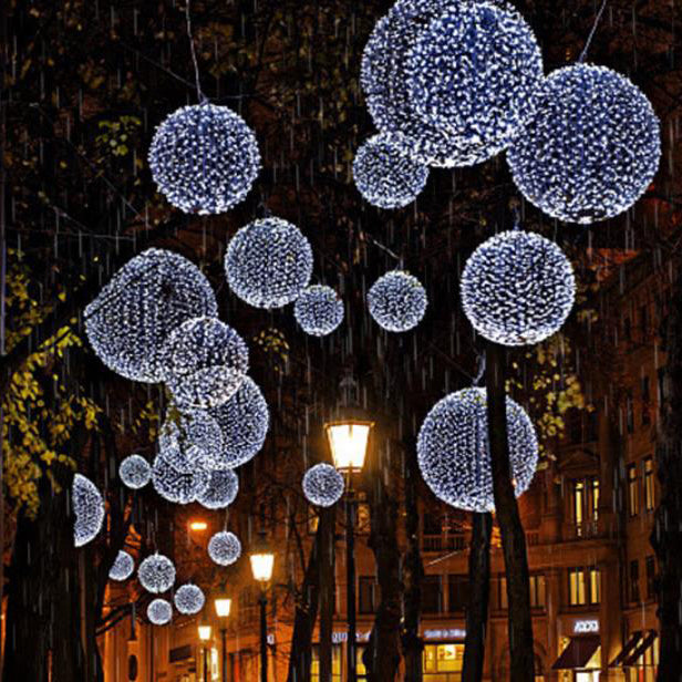 Boule enchevêtrée LED extérieure étanche décorative pour jardin 