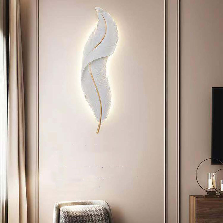 Modern Creative Feather LED Wall Sconce Lamp