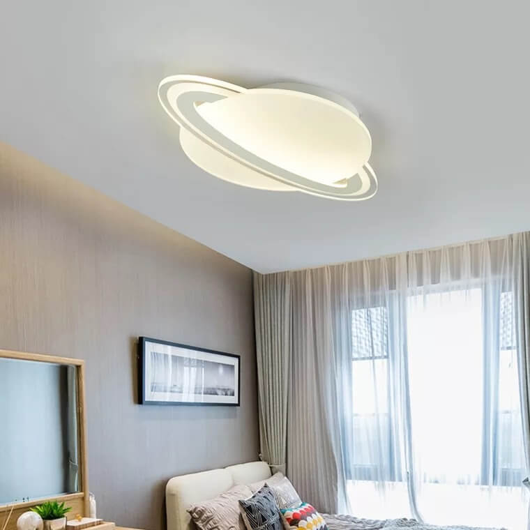 Kreative Acryl-Globus-Planet LED-Deckenleuchte für Aufputz- und Halbeinbau 
