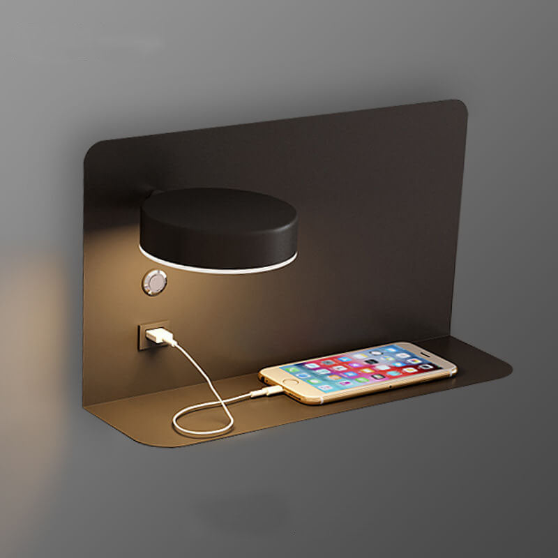 Moderne Eisen Quadrat LED USB Wiederaufladbare Wandleuchte 