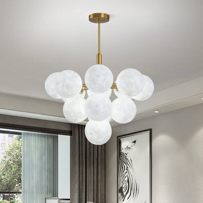 Nordic 3D Moon Planet 5/13 Light Chandelier