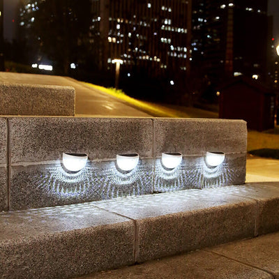 Lámpara de Aplique de Pared de Sombra de Luz Impermeable para Exterior en Semicírculo Solar 