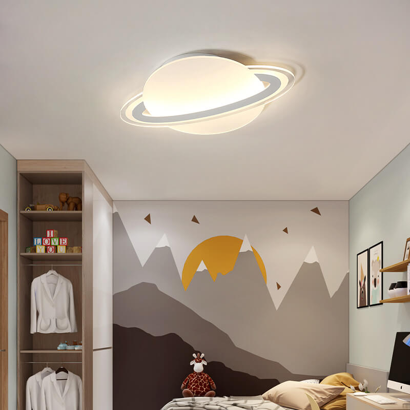 Creative Acrylic Globe Planet LED Flush Semi-Flush Mount Ceiling Light