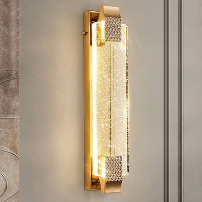 مصباح حائط LED فاخر حديث من الكريستال الفقاعي المربع من سبائك الألومنيوم 