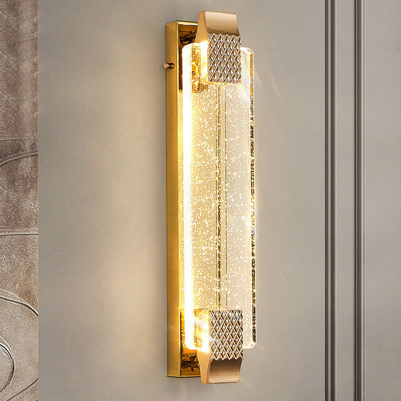 مصباح حائط LED فاخر حديث من الكريستال الفقاعي المربع من سبائك الألومنيوم 