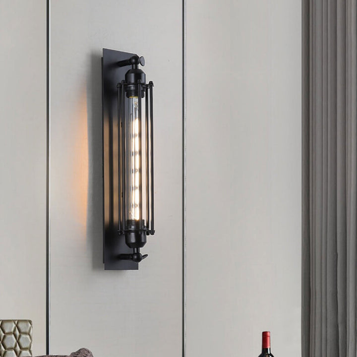 Industrielle Vintage Flöte Eisen 1-Licht Wandleuchte Lampe 