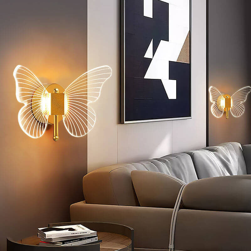 Nordic Creative Schmetterling Acryl LED Wandleuchte Lampe 