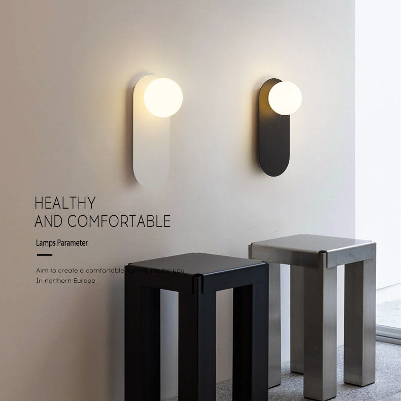 Nordischer minimalistischer Glasring Sockel 1-Licht Wandleuchte 