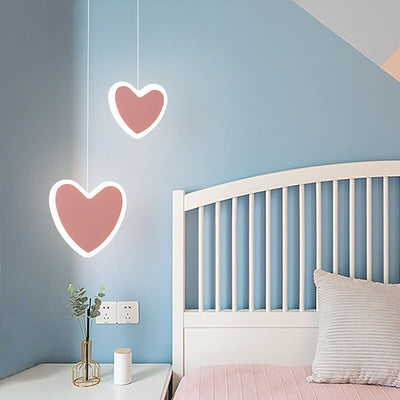 Nordic Creative Heart Shaped LED Pendant Light