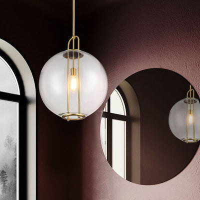 Modern Glass Bubble Ball 1-Light Pendant Light