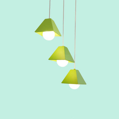 Simplicity Macaroon Style Trapezoid  Metal 1-Light  Mini Pendant Light