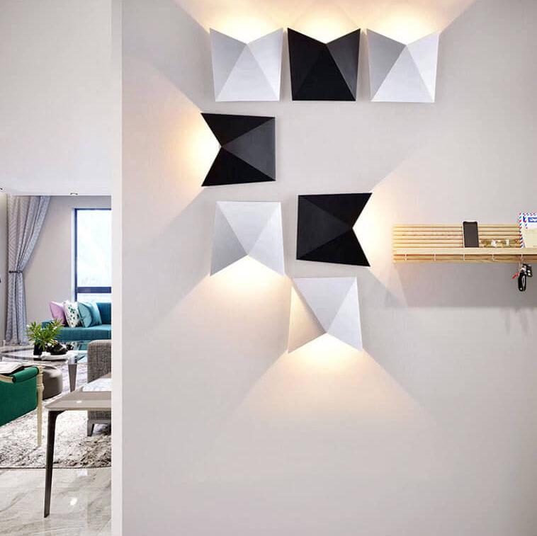 Modern Minimalist Origami 1-Light LED Wall Sconce Lamp