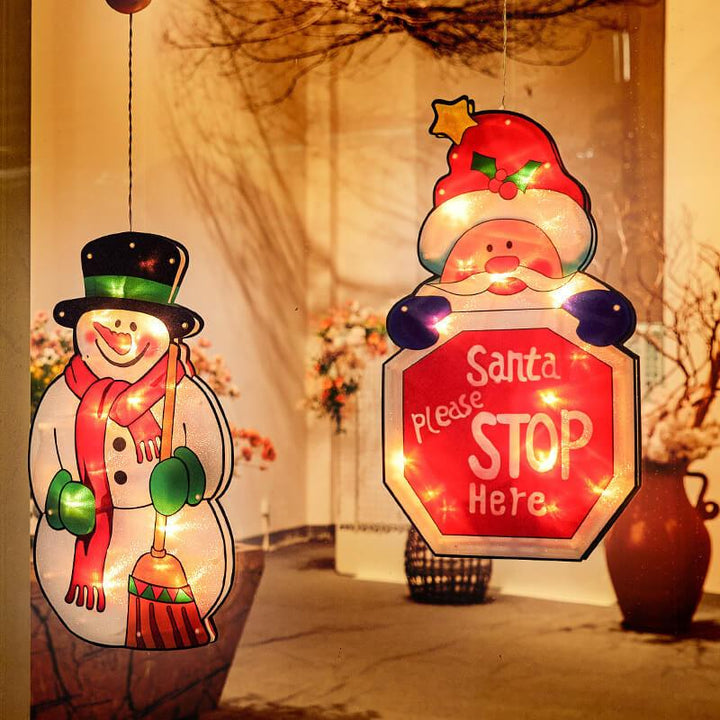 Weihnachtslicht-Saugnapf-Fensterdekoration Outdoor-Urlaubs-Ambiente-Lichterkette 