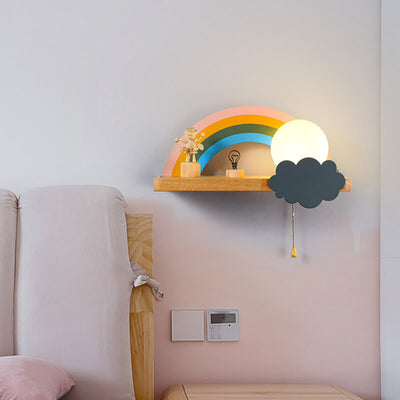 Nordic Cartoon Rainbow 1-Light  Wall Sconce Lamp