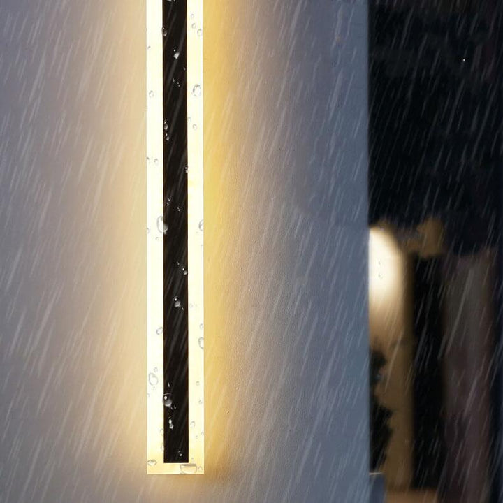 Minimalistische, längliche, stabförmige 1-Licht LED Acryl Außen wasserdichte Wandleuchte 