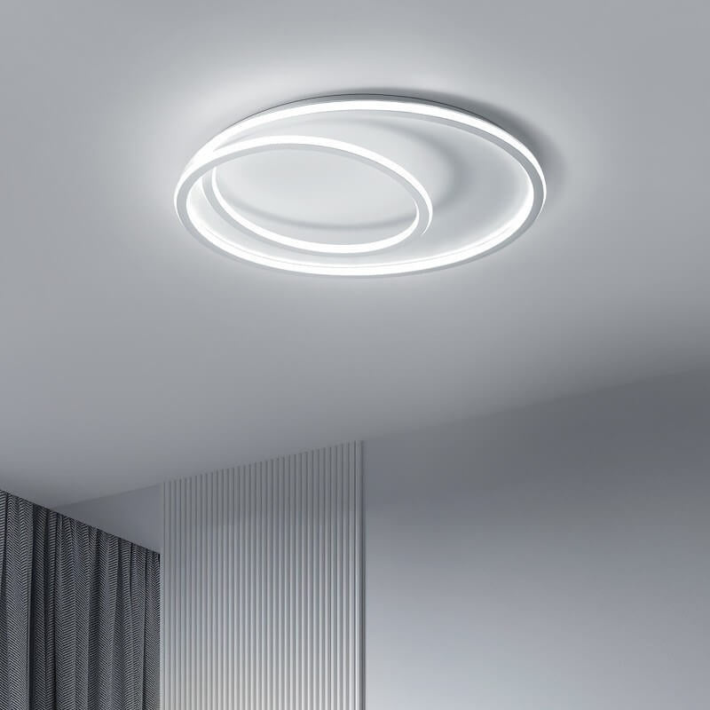 Modern Minimalist Double Circle LED Flush Mount Ceiling Light