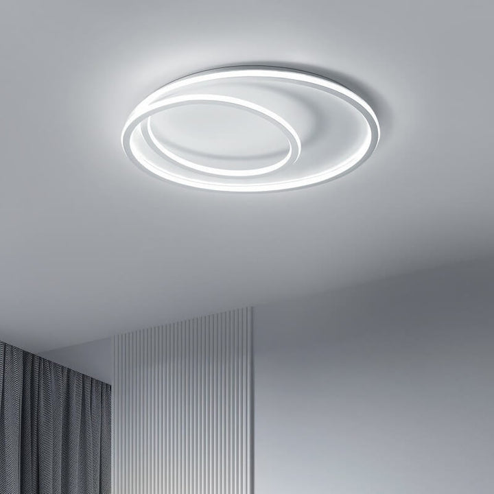 Modern Minimalist Double Circle LED Flush Mount Ceiling Light