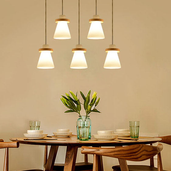 Nordic Glass Bell Shape 1-Light LED Pendant Light