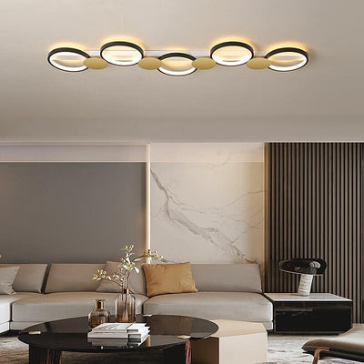 Modern Circle LED 3/4/5 Light LED Flush Mount Track Light