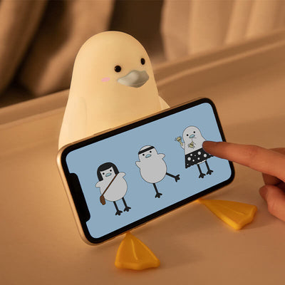 Nachtlicht-Bettlampe des Karikatur-niedlichen Pinguin-Silikon-LED 
