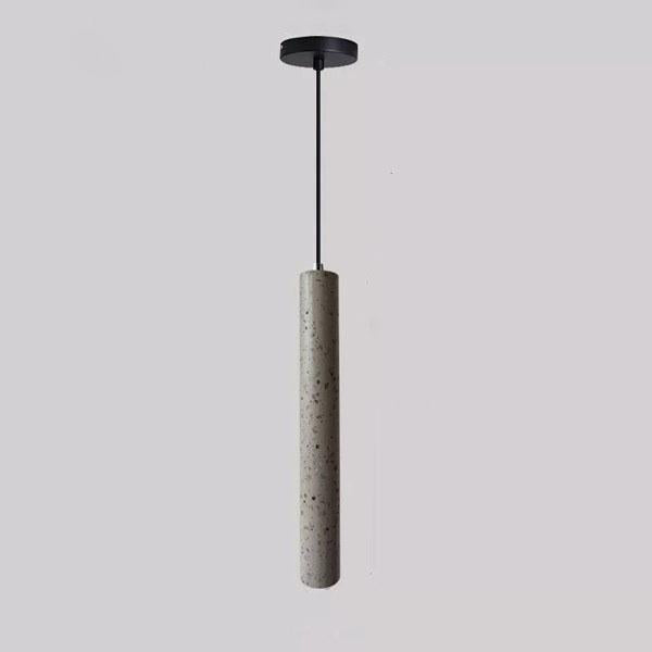 Lámpara colgante LED de tira larga de cemento multicolor retro 