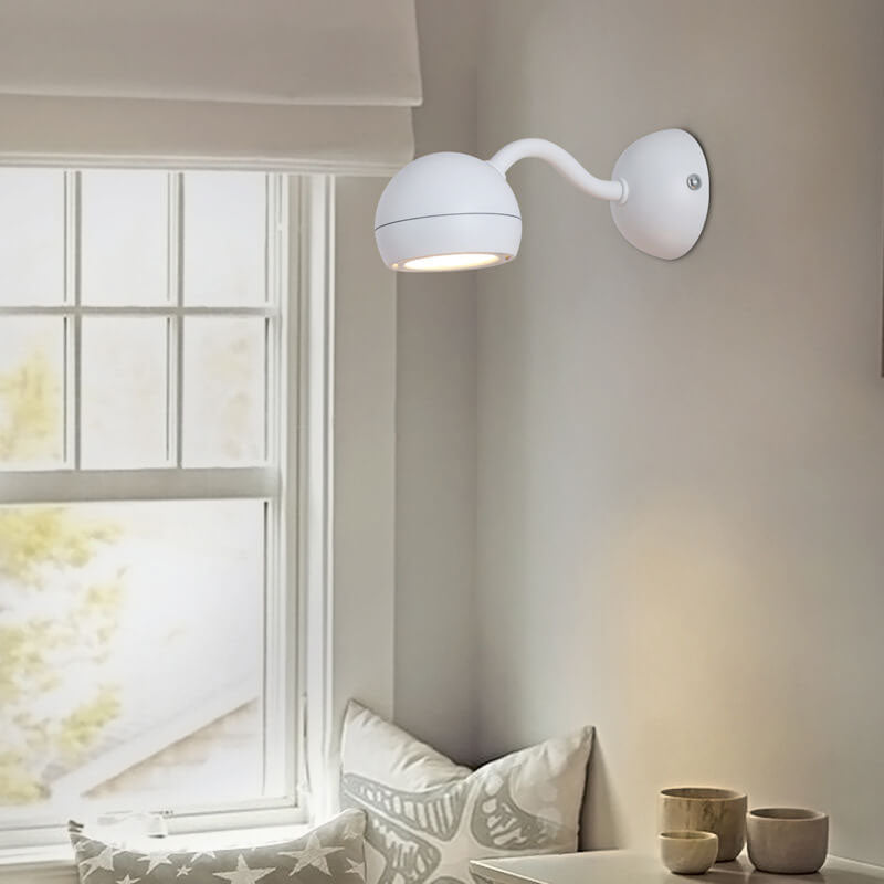 Minimalist Iron Dome Shade Mini Rotatable LED Wall Sconce Lamp