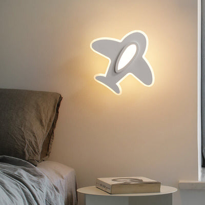 Cartoon Creative Aircraft LED Wall Sconce Lamp