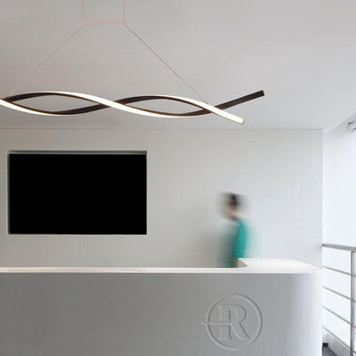 Modern Minimalist Line Wave LED Art Chandelier