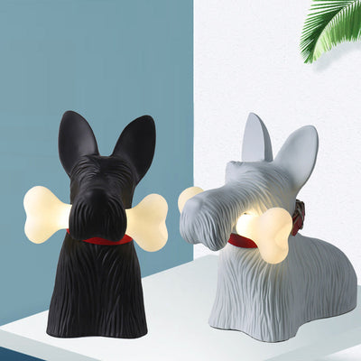 Nordic Cartoon Resin Dog Bone Decorative LED Table Lamp