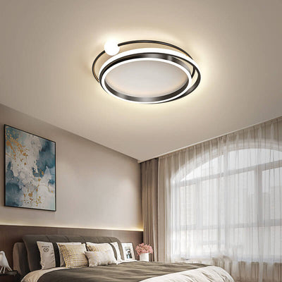 ضوء سقف دائري عصري إبداعي LED مثبت بشكل مسطح 