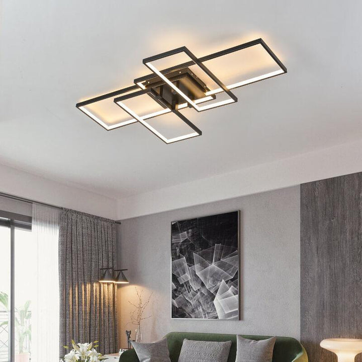 Modern Creative Splicing Rectangular Aluminum LED Flush Mount Ceiling Light