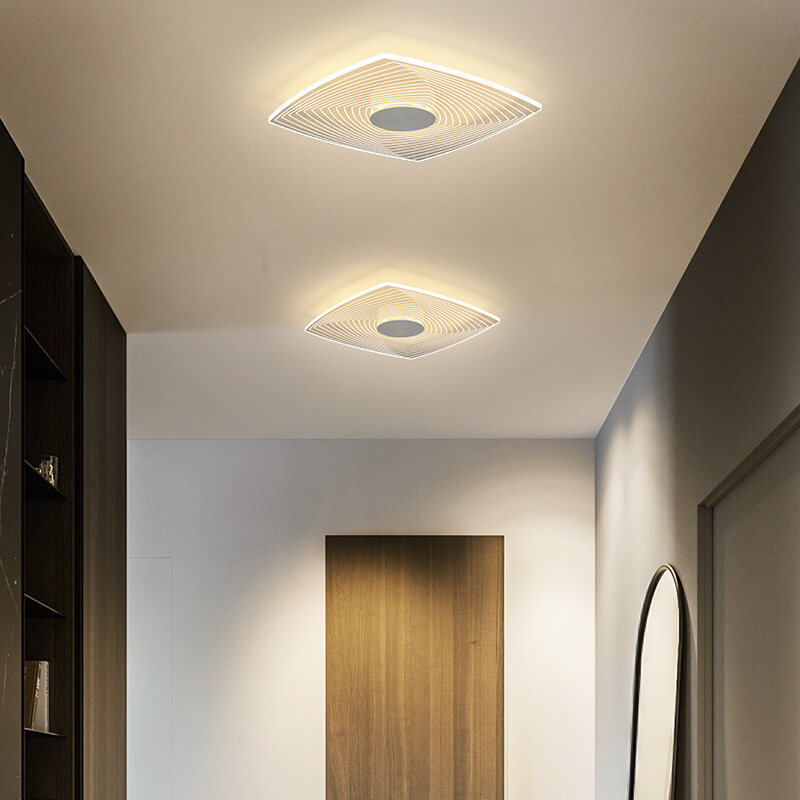 Minimalistischer runder quadratischer LED-Deckenleuchte aus Acryl 