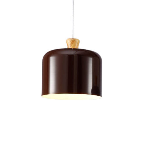 Modern Macaron Cylinder Aluminum 1-Light Pendant Light