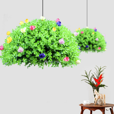 Modern Simulation of Greenery Half Round 1-Light Pendant Light