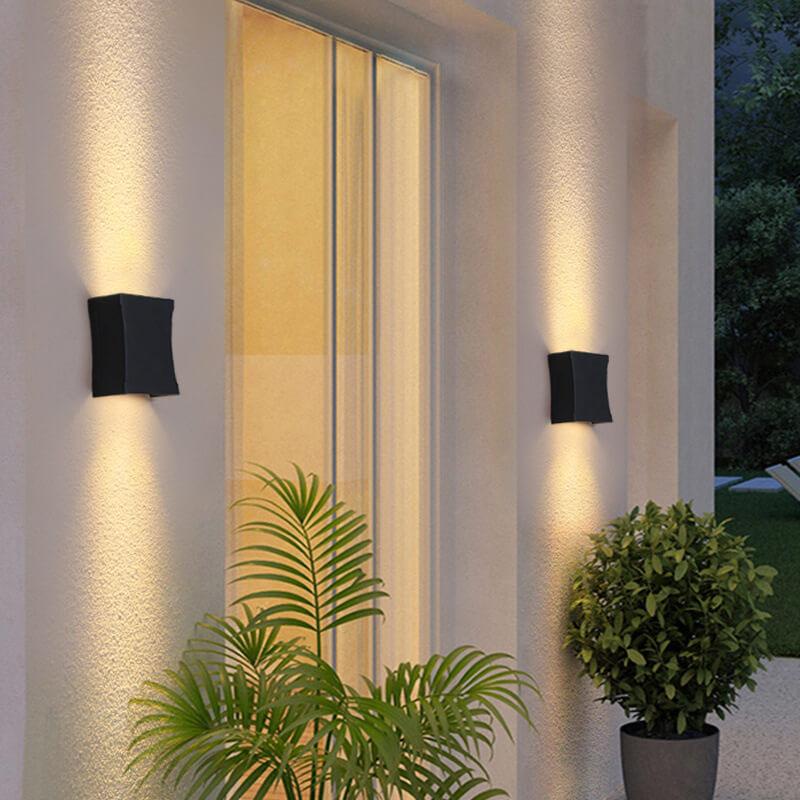 Modern Square Aluminum LED Outdoor Waterproof Wall Light