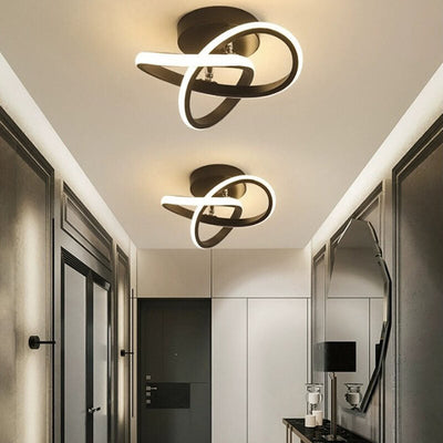 ضوء سقف مثبت شبه متدلي LED بحلقة Nordic Twist 
