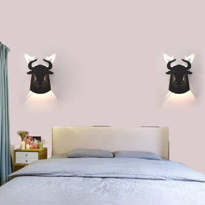 Nordic Creative Cow Head Shaped 1-Light LED Wall Sconce Lamp