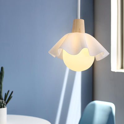 Nordic Creative Flower Glass 1-Light  Pendant Light