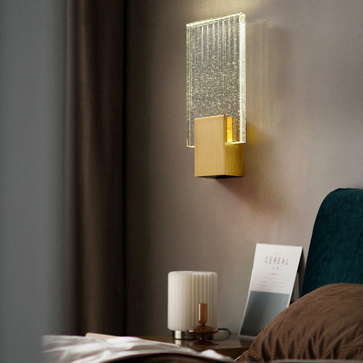 Moderne Bubble Crystal Square Luxus LED Wandleuchte 