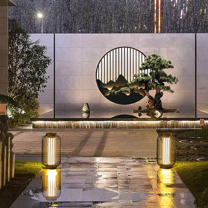 Applique murale étanche à LED ronde pour extérieur au design moderne 