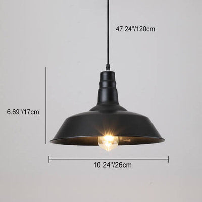 Industrieller Stil Retro Schmiedeeisen Scheibenförmige 1-Licht Pendelleuchte 