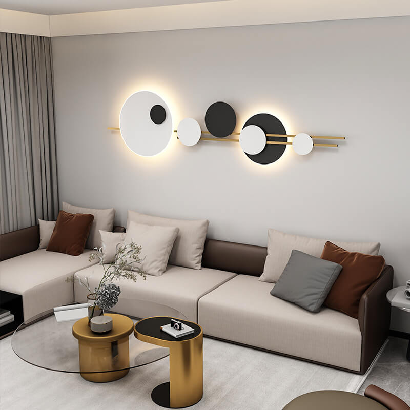 Modern Minimalist Round Metal LED Decorative Wall Mural Lamp