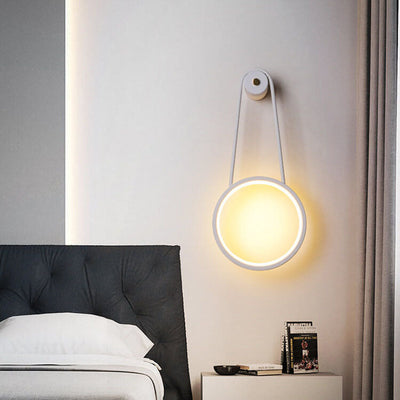 Modern Minimalist Hanging Round LED Wall Sconce Lamp