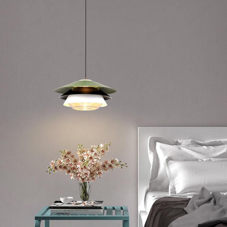 Nordic Colorful Layered Metallic 1-Light LED Pendant Light